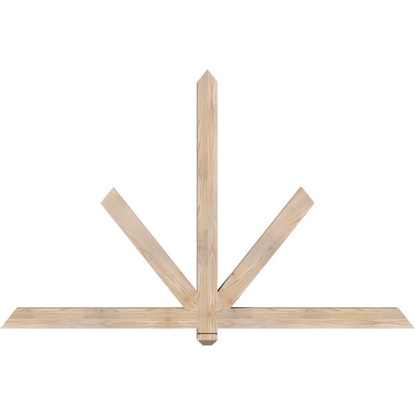 Ekena Millwork Kennewick Smooth Timber Gable Bracket, Douglas Fir, 72"W x 45"H x 3 1/2"D x 3 1/2"F, 15/12 Pitch GBW072X45X0404KEN00SDF - main